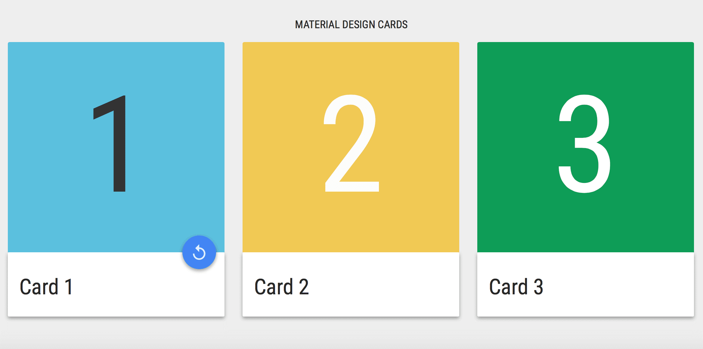 Card ها در متریال دیزاین