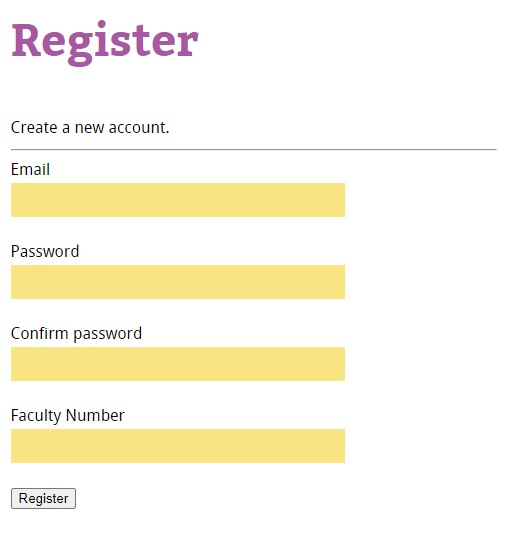 Implement user registration - Register