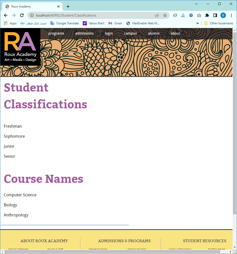 Define cross-origin resource sharing (CORS) policies - Course Names