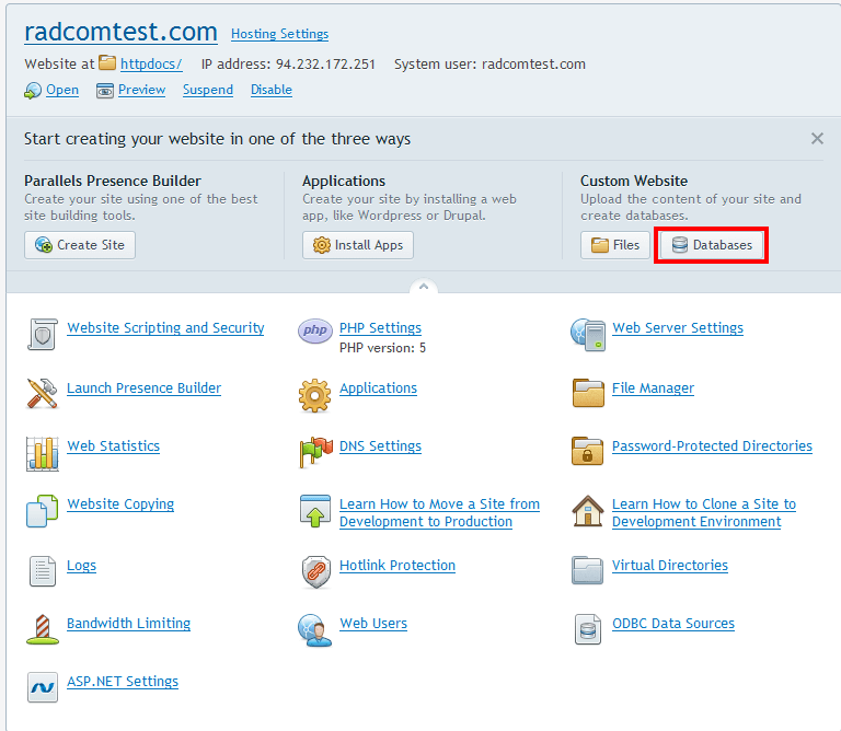 wordpress installation